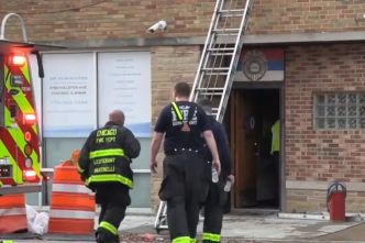 пожар у дому Српске народне одбране