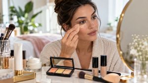 наношење коректора applying concealer